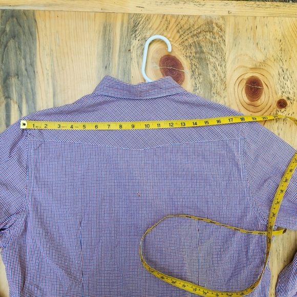 Rough Stock Western Shirt XL Red Blue Plaid Pearlized Snaps USA Patriotic EUC - Picture 12 of 13